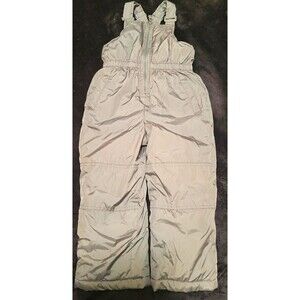 iXtreme Unisex Kids Gray Solid Insulated Snow Bib Pants Polyester Zip Size 4